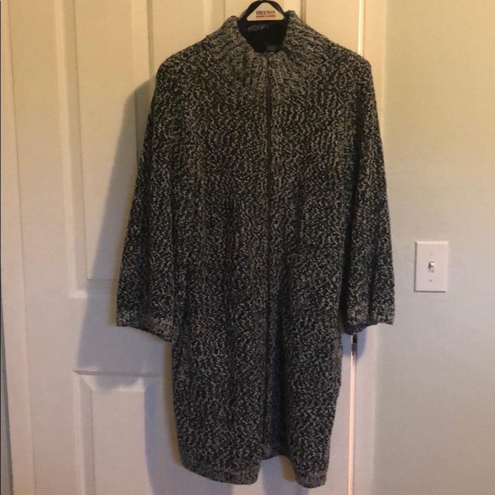 Black and white coat